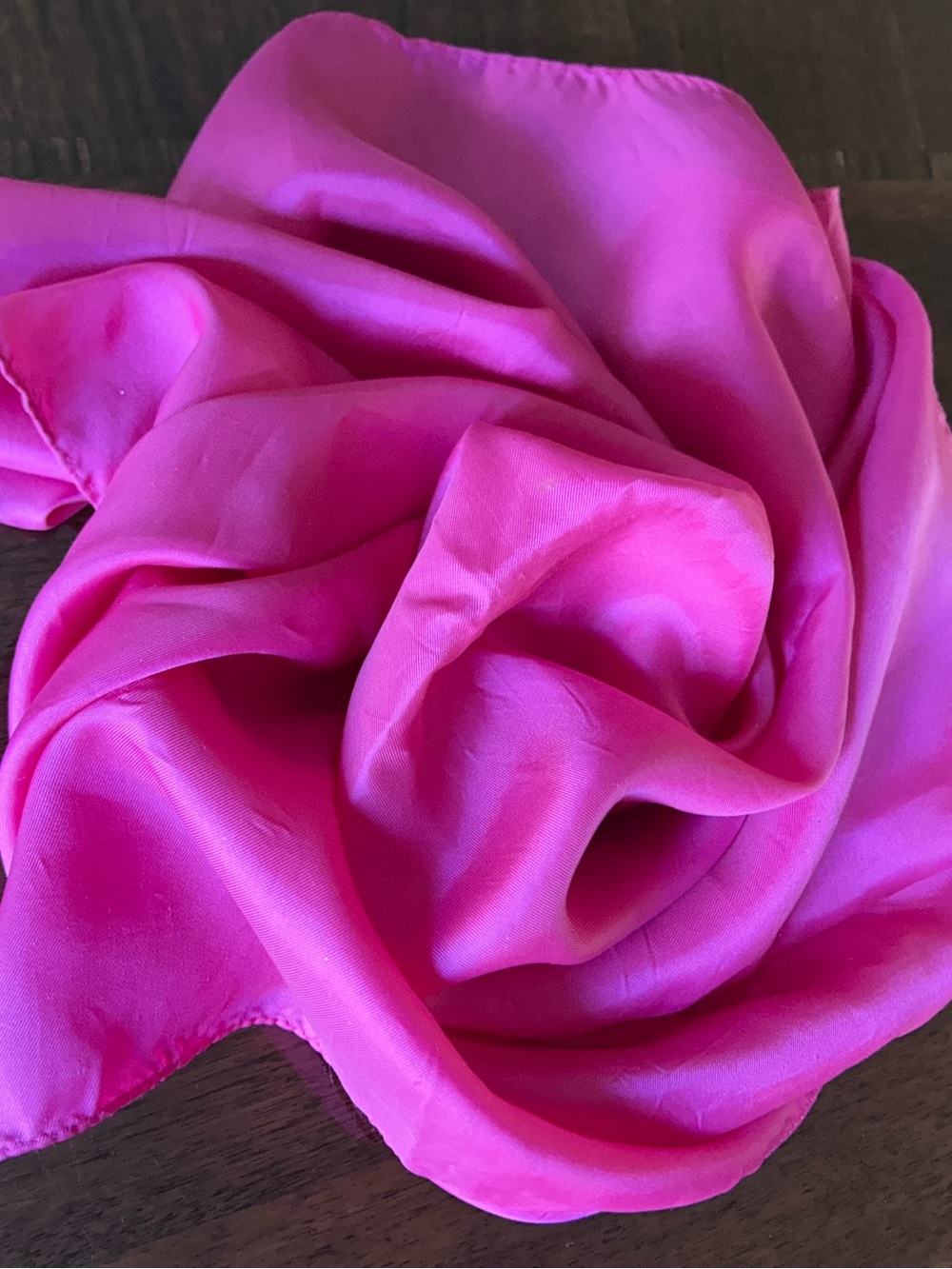 Bright Fuchsia Women's Fashion Scarf - what’s a repellent hand rolled 25“ x 25“